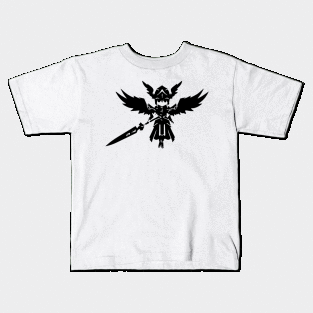 Valkyrie minimal silhouette white Kids T-Shirt